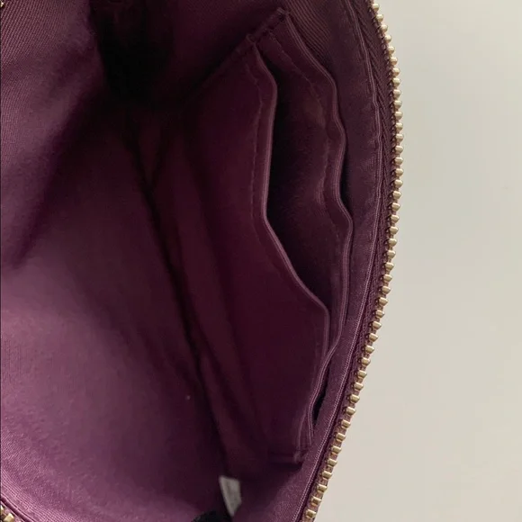 Coach Women's Purple Corner Zip Wristlet - Picture 6 of 7